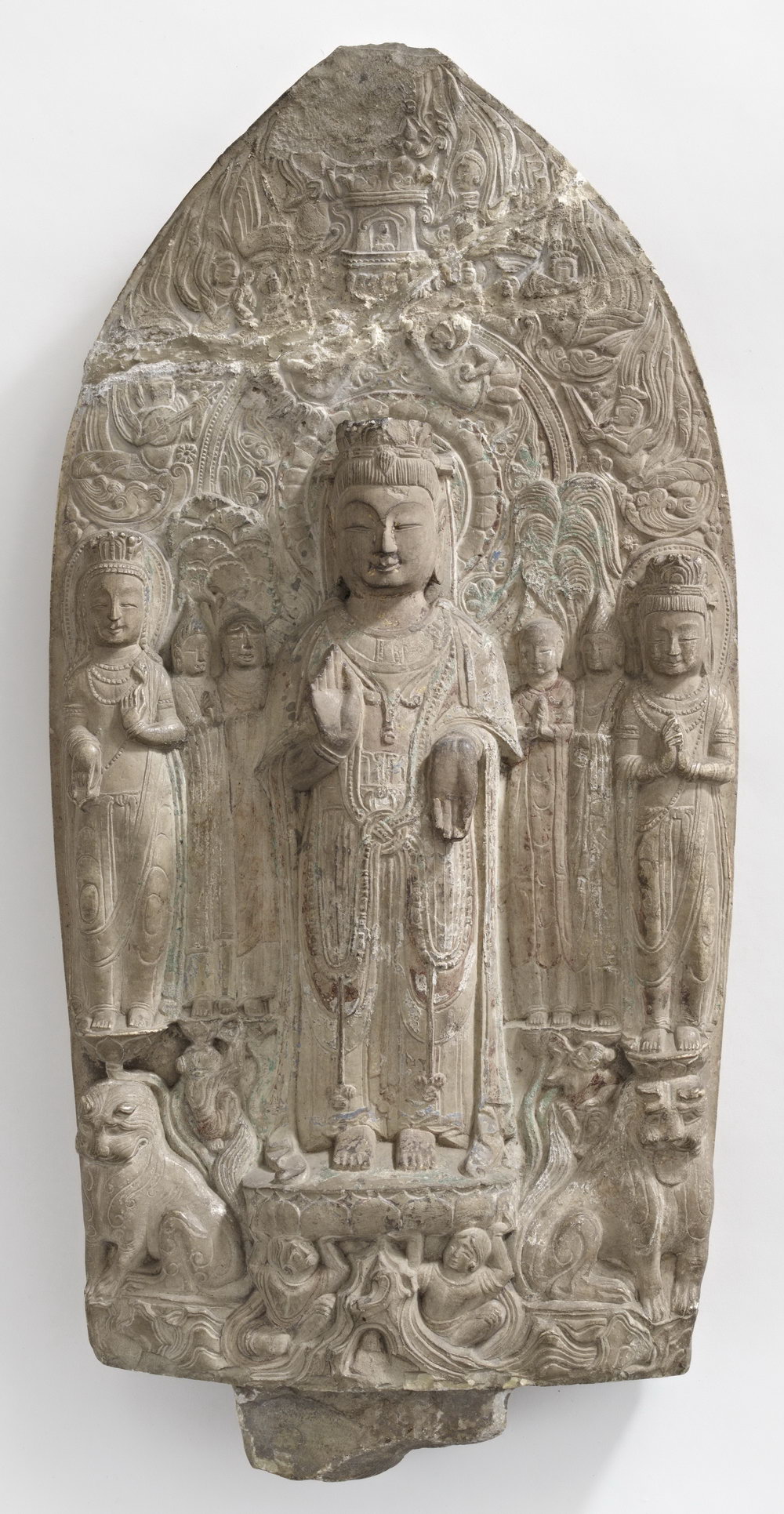 高21.3cm 北魏汉白玉佛造像 高18.5cm 东魏石造像 高37cm 北周彩绘汉白玉造像 高102.4cm 东魏武定七年彩绘石雕坐佛 549年