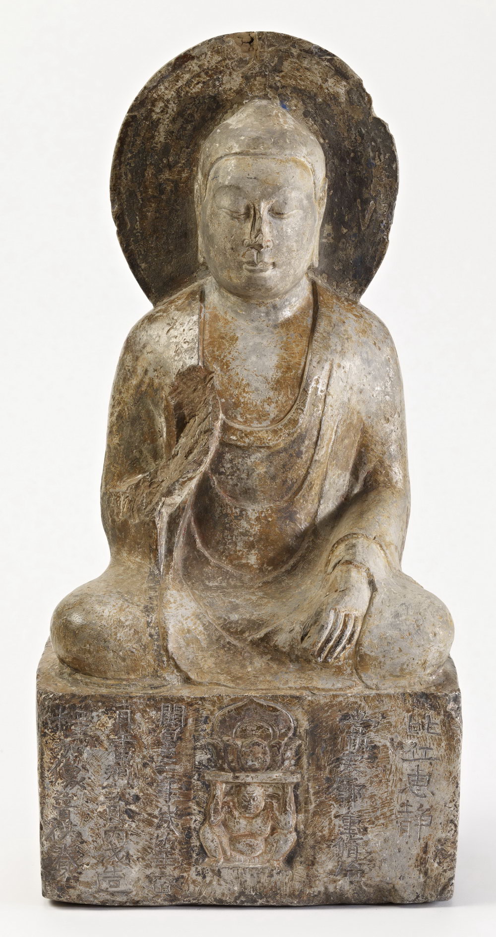 高21.3cm 北魏汉白玉佛造像 高18.5cm 东魏石造像 高37cm 北周彩绘汉白玉造像 高102.4cm 东魏武定七年彩绘石雕坐佛 549年