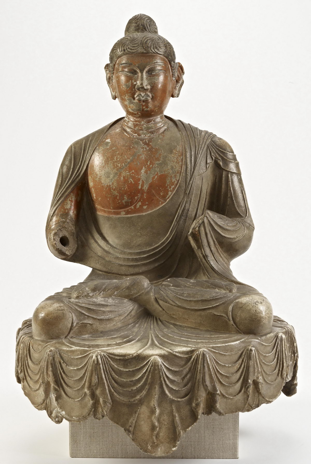 高21.3cm 北魏汉白玉佛造像 高18.5cm 东魏石造像 高37cm 北周彩绘汉白玉造像 高102.4cm 东魏武定七年彩绘石雕坐佛 549年
