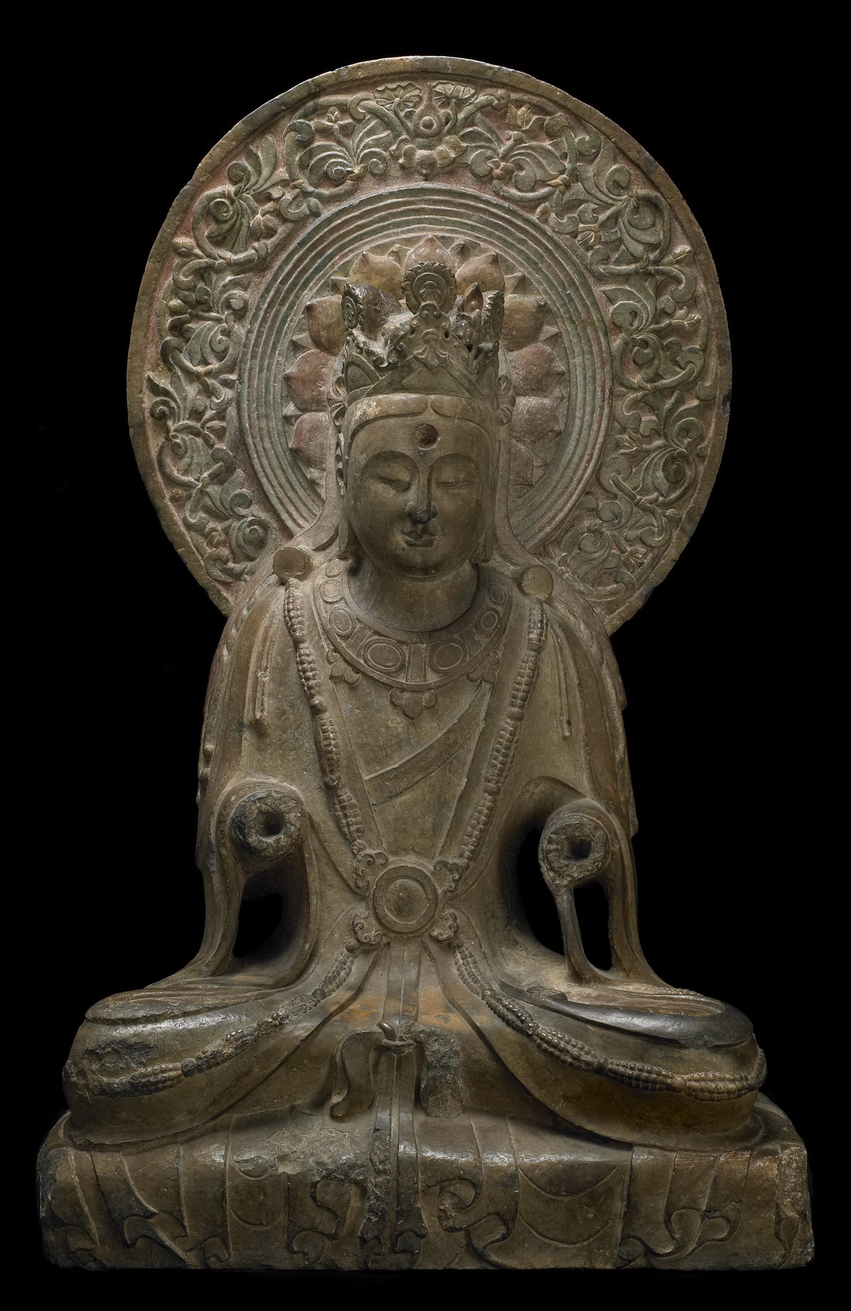 高21.3cm 北魏汉白玉佛造像 高18.5cm 东魏石造像 高37cm 北周彩绘汉白玉造像 高102.4cm 东魏武定七年彩绘石雕坐佛 549年