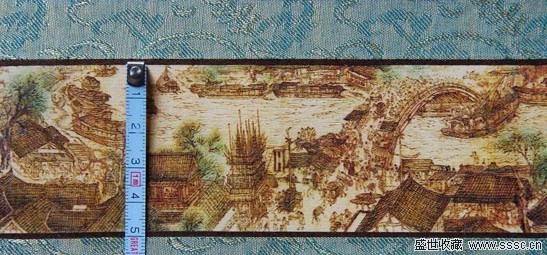 世界最小烙画版《清明上河图》亮相