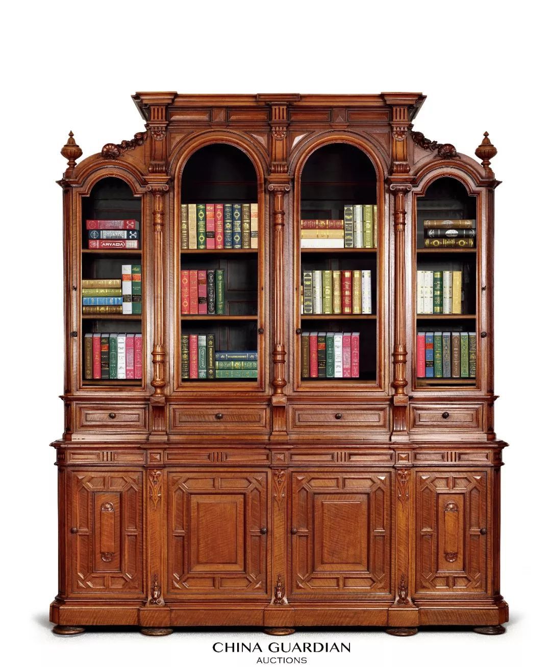 000 Lot 5293 约1870年 英国镀银茶具五件套 壶高 H 32、高 H 20、高 H 13、罐高 H 10、奶壶高 H 7 制作者:Cresswick RMB:1