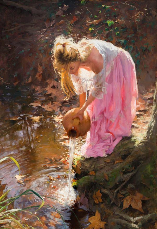 浅谈油画艺术与生活的关系,世界人体油画里如花似玉的美女欣赏